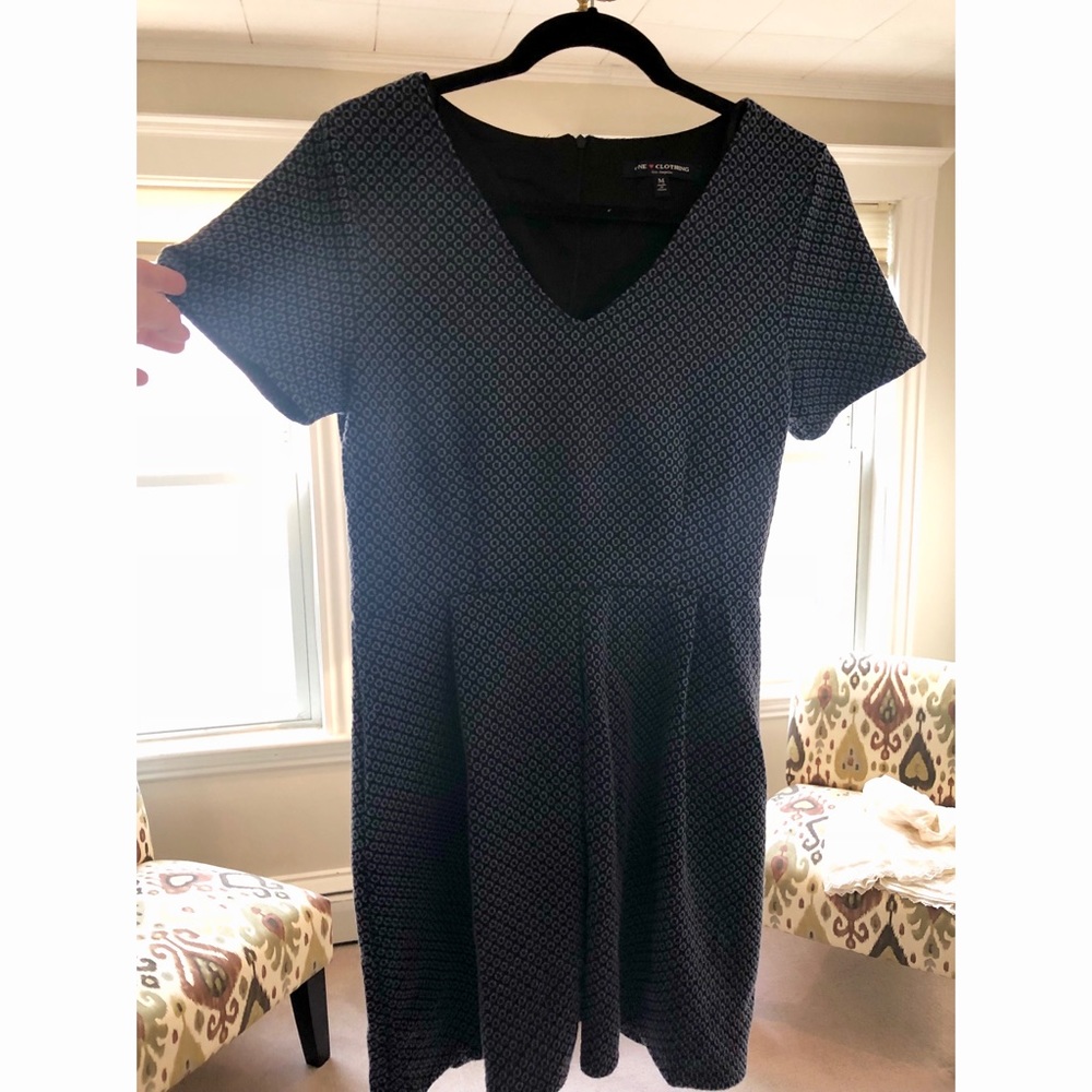 One clothing navy patterned mini dress